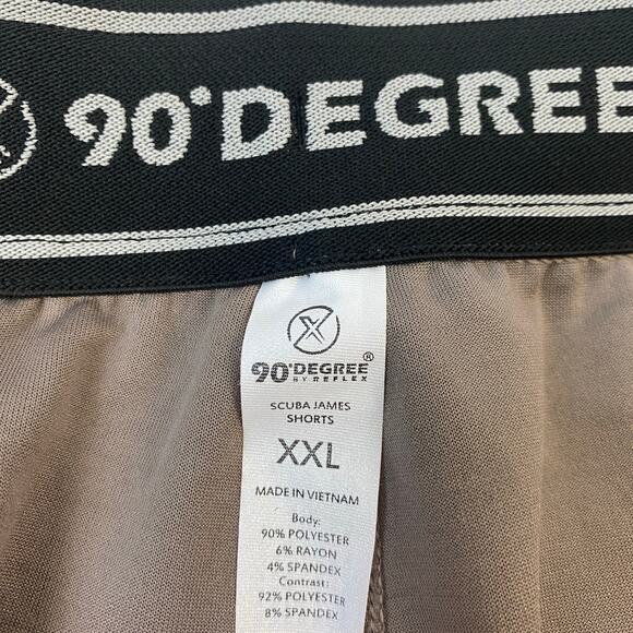 90 Degree Reflex James Cargo Shorts Men XXL Taupe Pull On Athletic Elastic Waist - Picture 10 of 11